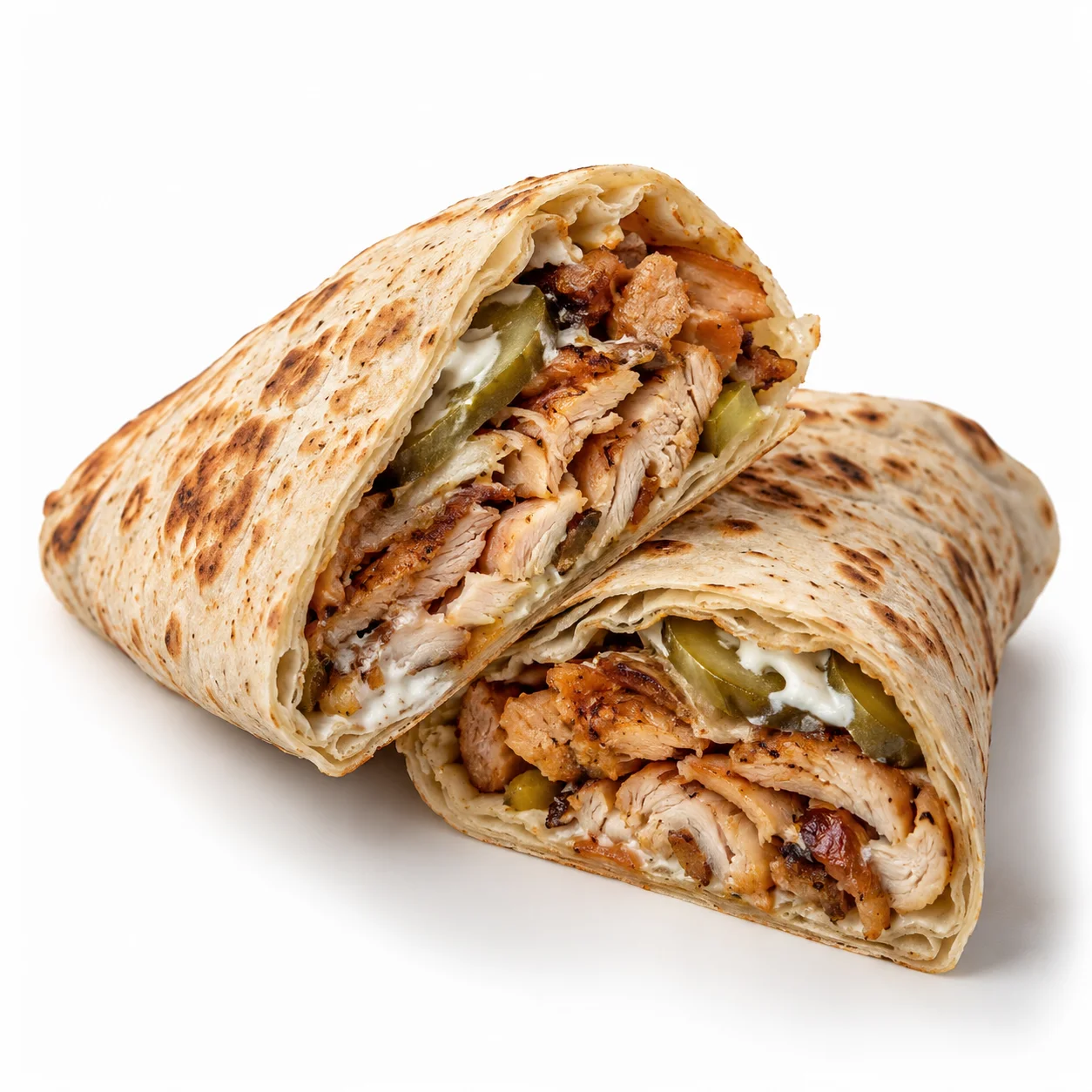 Chicken Shawarma Saj · Oat Bread — صاج شاورما دجاج بخبز الشوفان